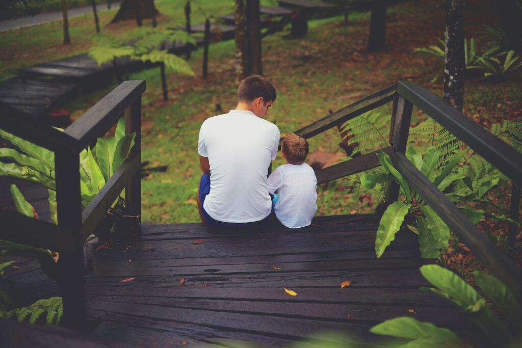 man healing inner child